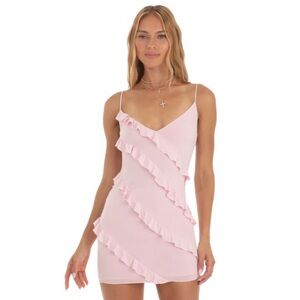 Lucy in the Sky Pink Ruffle Dress- NWOT